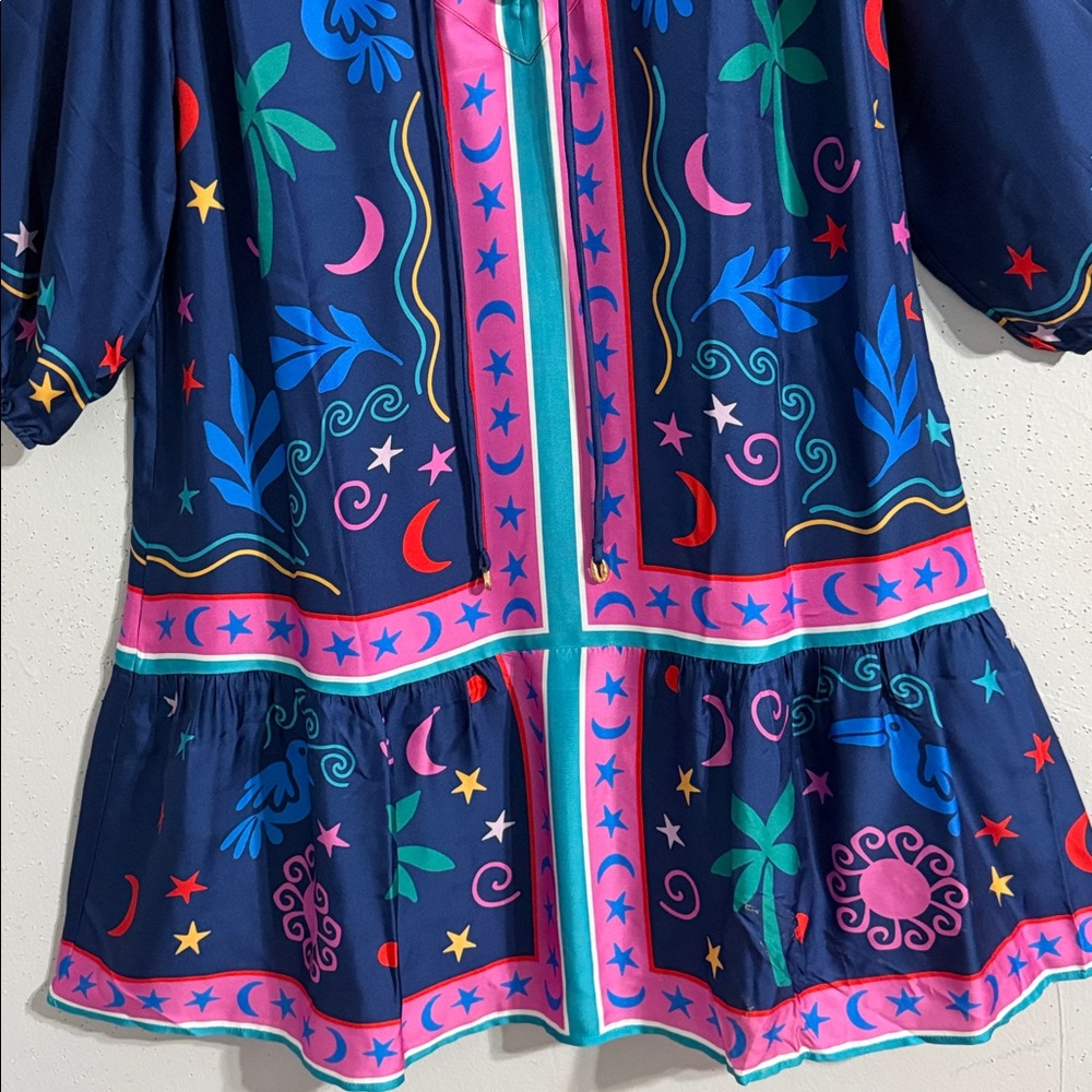 NWT Johnny Was Jade Selena Mini Dress Multicolor Embroidered dress - Picture 4 of 14